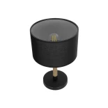 GLOBOSTAR® STRING 204-0072 Μοντέρνο Επιτραπέζιο Φωτιστικό Πορτατίφ με Ντουί 1 x E27 AC 220-240V IP20 - Μαύρο & Μπεζ - Μ24 x Π24 x Υ37cm