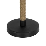 GLOBOSTAR® STRING 204-0072 Μοντέρνο Επιτραπέζιο Φωτιστικό Πορτατίφ με Ντουί 1 x E27 AC 220-240V IP20 - Μαύρο & Μπεζ - Μ24 x Π24 x Υ37cm