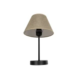 GLOBOSTAR® LARA 204-0073 Μοντέρνο Επιτραπέζιο Φωτιστικό Πορτατίφ με Ντουί 1 x E27 AC 220-240V IP20 - Μαύρο & Μπεζ - Μ22 x Π22 x Υ36cm