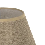 GLOBOSTAR® LARA 204-0073 Μοντέρνο Επιτραπέζιο Φωτιστικό Πορτατίφ με Ντουί 1 x E27 AC 220-240V IP20 - Μαύρο & Μπεζ - Μ22 x Π22 x Υ36cm