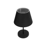 GLOBOSTAR® LARA 204-0074 Μοντέρνο Επιτραπέζιο Φωτιστικό Πορτατίφ με Ντουί 1 x E27 AC 220-240V IP20 - Μαύρο - Μ22 x Π22 x Υ36cm