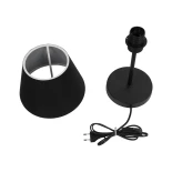 GLOBOSTAR® LARA 204-0074 Μοντέρνο Επιτραπέζιο Φωτιστικό Πορτατίφ με Ντουί 1 x E27 AC 220-240V IP20 - Μαύρο - Μ22 x Π22 x Υ36cm
