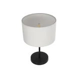 GLOBOSTAR® LARA 204-0075 Μοντέρνο Επιτραπέζιο Φωτιστικό Πορτατίφ με Ντουί 1 x E27 AC 220-240V IP20 - Μαύρο & Μπεζ - Μ24 x Π24 x Υ35cm