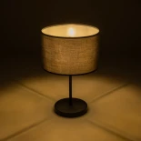 GLOBOSTAR® LARA 204-0076 Μοντέρνο Επιτραπέζιο Φωτιστικό Πορτατίφ με Ντουί 1 x E27 AC 220-240V IP20 - Μαύρο - Μ24 x Π24 x Υ35cm