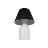 GLOBOSTAR® CIA 204-0081 Μοντέρνο Επιτραπέζιο Φωτιστικό Πορτατίφ με Ντουί 1 x E27 AC 220-240V IP20 - Λευκό & Μαύρο - Μ24 x Π24 x Υ31cm