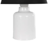 GLOBOSTAR® CIA 204-0081 Μοντέρνο Επιτραπέζιο Φωτιστικό Πορτατίφ με Ντουί 1 x E27 AC 220-240V IP20 - Λευκό & Μαύρο - Μ24 x Π24 x Υ31cm