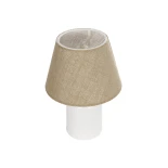 GLOBOSTAR® CIA 204-0082 Μοντέρνο Επιτραπέζιο Φωτιστικό Πορτατίφ με Ντουί 1 x E27 AC 220-240V IP20 - Λευκό & Μπεζ - Μ24 x Π24 x Υ31cm