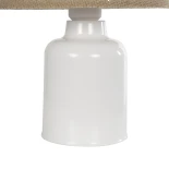 GLOBOSTAR® CIA 204-0082 Μοντέρνο Επιτραπέζιο Φωτιστικό Πορτατίφ με Ντουί 1 x E27 AC 220-240V IP20 - Λευκό & Μπεζ - Μ24 x Π24 x Υ31cm