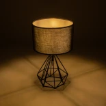 GLOBOSTAR® DIAMOND 204-0083 Μοντέρνο Επιτραπέζιο Φωτιστικό Πορτατίφ με Ντουί 1 x E27 AC 220-240V IP20 - Μαύρο - Μ24 x Π24 x Υ41cm