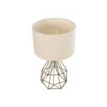 GLOBOSTAR® DIAMOND 204-0084 Μοντέρνο Επιτραπέζιο Φωτιστικό Πορτατίφ με Ντουί 1 x E27 AC 220-240V IP20 - Χρυσό & Μπεζ - Μ24 x Π24 x Υ35cm