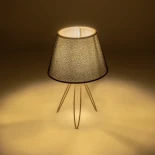 GLOBOSTAR® TRIP 204-0085 Μοντέρνο Επιτραπέζιο Φωτιστικό Πορτατίφ με Ντουί 1 x E27 AC 220-240V IP20 - Χρυσό & Μαύρο - Μ22 x Π22 x Υ34cm