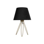 GLOBOSTAR® TRIP 204-0085 Μοντέρνο Επιτραπέζιο Φωτιστικό Πορτατίφ με Ντουί 1 x E27 AC 220-240V IP20 - Χρυσό & Μαύρο - Μ22 x Π22 x Υ34cm