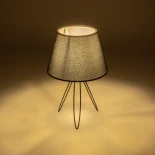 GLOBOSTAR® TRIP 204-0086 Μοντέρνο Επιτραπέζιο Φωτιστικό Πορτατίφ με Ντουί 1 x E27 AC 220-240V IP20 - Μαύρο - Μ22 x Π22 x Υ34cm