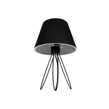 GLOBOSTAR® TRIP 204-0086 Μοντέρνο Επιτραπέζιο Φωτιστικό Πορτατίφ με Ντουί 1 x E27 AC 220-240V IP20 - Μαύρο - Μ22 x Π22 x Υ34cm