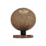 GLOBOSTAR® BOWL 204-0087 Μοντέρνο Επιτραπέζιο Φωτιστικό Πορτατίφ με Ντουί 1 x E27 AC 220-240V IP20 - Καφέ & Μπεζ - Μ22 x Π22 x Υ23cm