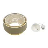 GLOBOSTAR® BIGGIE 204-0097 Μοντέρνο Κρεμαστό Φωτιστικό Οροφής με Ντουί 1 x E27 AC 220-240V IP20 - Λαδί & Μπεζ - Μ30 x Π30 x Υ17cm