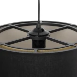 GLOBOSTAR® BIGGIE 204-0098 Μοντέρνο Κρεμαστό Φωτιστικό Οροφής με Ντουί 1 x E27 AC 220-240V IP20 - Μαύρο & Μπεζ - Μ30 x Π30 x Υ26cm