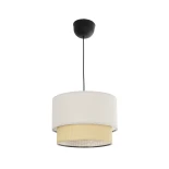 GLOBOSTAR® BIGGIE 204-0099 Μοντέρνο Κρεμαστό Φωτιστικό Οροφής με Ντουί 1 x E27 AC 220-240V IP20 - Μπεζ - Μ30 x Π30 x Υ26cm