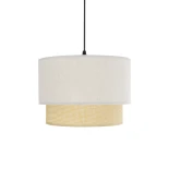 GLOBOSTAR® BIGGIE 204-0099 Μοντέρνο Κρεμαστό Φωτιστικό Οροφής με Ντουί 1 x E27 AC 220-240V IP20 - Μπεζ - Μ30 x Π30 x Υ26cm