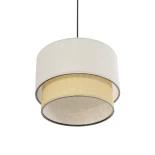 GLOBOSTAR® BIGGIE 204-0099 Μοντέρνο Κρεμαστό Φωτιστικό Οροφής με Ντουί 1 x E27 AC 220-240V IP20 - Μπεζ - Μ30 x Π30 x Υ26cm