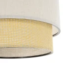 GLOBOSTAR® BIGGIE 204-0099 Μοντέρνο Κρεμαστό Φωτιστικό Οροφής με Ντουί 1 x E27 AC 220-240V IP20 - Μπεζ - Μ30 x Π30 x Υ26cm