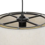 GLOBOSTAR® BIGGIE 204-0099 Μοντέρνο Κρεμαστό Φωτιστικό Οροφής με Ντουί 1 x E27 AC 220-240V IP20 - Μπεζ - Μ30 x Π30 x Υ26cm
