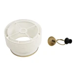 GLOBOSTAR® FOCUS 204-0100 Μοντέρνο Κρεμαστό Φωτιστικό Οροφής με Ντουί 1 x E27 AC 220-240V IP20 - Λευκό & Μπεζ - Μ30 x Π30 x Υ23cm