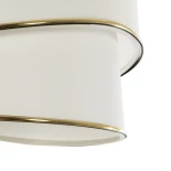 GLOBOSTAR® CYCLOP 204-0102 Μοντέρνο Κρεμαστό Φωτιστικό Οροφής με Ντουί 1 x E27 AC 220-240V IP20 - Μπεζ & Λευκό - Μ30 x Π30 x Υ24cm