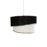 GLOBOSTAR® CYCLOP 204-0103 Μοντέρνο Κρεμαστό Φωτιστικό Οροφής με Ντουί 1 x E27 AC 220-240V IP20 - Μαύρο & Λευκό - Μ30 x Π30 x Υ24cm