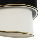 GLOBOSTAR® CYCLOP 204-0103 Μοντέρνο Κρεμαστό Φωτιστικό Οροφής με Ντουί 1 x E27 AC 220-240V IP20 - Μαύρο & Λευκό - Μ30 x Π30 x Υ24cm