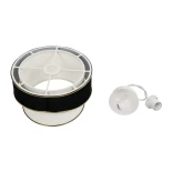 GLOBOSTAR® CYCLOP 204-0103 Μοντέρνο Κρεμαστό Φωτιστικό Οροφής με Ντουί 1 x E27 AC 220-240V IP20 - Μαύρο & Λευκό - Μ30 x Π30 x Υ24cm