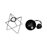 GLOBOSTAR® PATRICK 204-0109 Μοντέρνο Κρεμαστό Φωτιστικό Οροφής με Ντουί 1 x E27 AC 220-240V IP20 - Μαύρο - Μ25 x Π25 x Υ55cm
