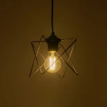 GLOBOSTAR® PATRICK 204-0109 Μοντέρνο Κρεμαστό Φωτιστικό Οροφής με Ντουί 1 x E27 AC 220-240V IP20 - Μαύρο - Μ25 x Π25 x Υ55cm