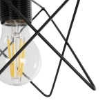 GLOBOSTAR® PATRICK 204-0109 Μοντέρνο Κρεμαστό Φωτιστικό Οροφής με Ντουί 1 x E27 AC 220-240V IP20 - Μαύρο - Μ25 x Π25 x Υ55cm