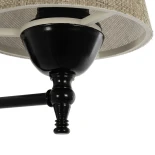 GLOBOSTAR® PAM 204-0112 Μοντέρνο Φωτιστικό Τοίχου - Απλίκα με Ντουί 1 x E27 AC 220-240V IP20 - Μαύρο & Μπεζ - Μ23 x Π23 x Υ17cm