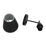 GLOBOSTAR® PAM 204-0113 Μοντέρνο Φωτιστικό Τοίχου - Απλίκα με Ντουί 1 x E27 AC 220-240V IP20 - Μαύρο - Μ23 x Π23 x Υ17cm