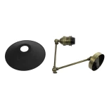 GLOBOSTAR® HAWK 204-0114 Μοντέρνο Φωτιστικό Τοίχου - Απλίκα με Ντουί 1 x E27 AC 220-240V IP20 - Μαύρο & Μπρούτζινο - Μ23 x Π23 x Υ27cm