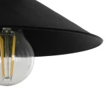 GLOBOSTAR® HAWK 204-0114 Μοντέρνο Φωτιστικό Τοίχου - Απλίκα με Ντουί 1 x E27 AC 220-240V IP20 - Μαύρο & Μπρούτζινο - Μ23 x Π23 x Υ27cm