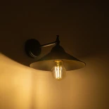 GLOBOSTAR® CATERPILLAR 204-0115 Μοντέρνο Φωτιστικό Τοίχου - Απλίκα με Ντουί 1 x E27 AC 220-240V IP20 - Μαύρο - Μ21.5 x Π21.5 x Υ27cm