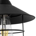 GLOBOSTAR® CAT 204-0116 Μοντέρνο Φωτιστικό Τοίχου - Απλίκα με Ντουί 1 x E27 AC 220-240V IP20 - Μαύρο - Μ23 x Π23 x Υ27cm