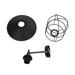 GLOBOSTAR® CAT 204-0116 Μοντέρνο Φωτιστικό Τοίχου - Απλίκα με Ντουί 1 x E27 AC 220-240V IP20 - Μαύρο - Μ23 x Π23 x Υ27cm