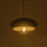 GLOBOSTAR® AURA 204-0117 Μοντέρνο Κρεμαστό Φωτιστικό Οροφής με Ντουί 1 x E27 AC 220-240V IP20 - Μαύρο & Λευκό - Μ31 x Π31 x Υ27cm