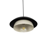 GLOBOSTAR® AURA 204-0117 Μοντέρνο Κρεμαστό Φωτιστικό Οροφής με Ντουί 1 x E27 AC 220-240V IP20 - Μαύρο & Λευκό - Μ31 x Π31 x Υ27cm