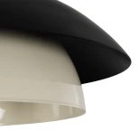 GLOBOSTAR® AURA 204-0117 Μοντέρνο Κρεμαστό Φωτιστικό Οροφής με Ντουί 1 x E27 AC 220-240V IP20 - Μαύρο & Λευκό - Μ31 x Π31 x Υ27cm