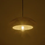 GLOBOSTAR® AURA 204-0118 Μοντέρνο Κρεμαστό Φωτιστικό Οροφής με Ντουί 1 x E27 AC 220-240V IP20 - Κίτρινο & Λευκό - Μ31 x Π31 x Υ27cm