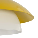 GLOBOSTAR® AURA 204-0118 Μοντέρνο Κρεμαστό Φωτιστικό Οροφής με Ντουί 1 x E27 AC 220-240V IP20 - Κίτρινο & Λευκό - Μ31 x Π31 x Υ27cm