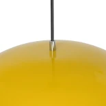 GLOBOSTAR® AURA 204-0118 Μοντέρνο Κρεμαστό Φωτιστικό Οροφής με Ντουί 1 x E27 AC 220-240V IP20 - Κίτρινο & Λευκό - Μ31 x Π31 x Υ27cm