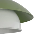 GLOBOSTAR® AURA 204-0119 Μοντέρνο Κρεμαστό Φωτιστικό Οροφής με Ντουί 1 x E27 AC 220-240V IP20 - Πράσινο & Λευκό - Μ31 x Π31 x Υ27cm