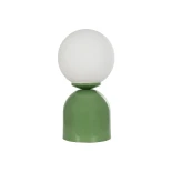 GLOBOSTAR® MAGIC 204-0130 Μοντέρνο Επιτραπέζιο Φωτιστικό Πορτατίφ με Ντουί 1 x E14 AC 220-240V IP20 - Πράσινο & Λευκό - Μ13 x Π13 x Υ28cm