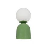 GLOBOSTAR® MAGIC 204-0130 Μοντέρνο Επιτραπέζιο Φωτιστικό Πορτατίφ με Ντουί 1 x E14 AC 220-240V IP20 - Πράσινο & Λευκό - Μ13 x Π13 x Υ28cm